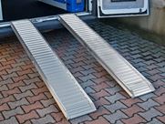 Folding ramps on a van